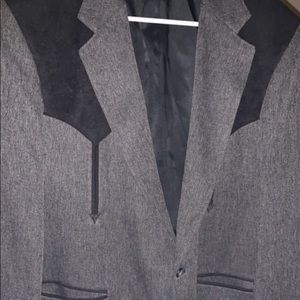 Circle S Men's Charcoal Polyester Jacket Blazer
